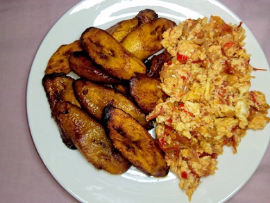Fried Plantain & Egg Sauce