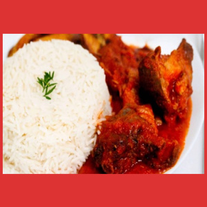 ROSIES WHITE RICE WITH OILY STEW
